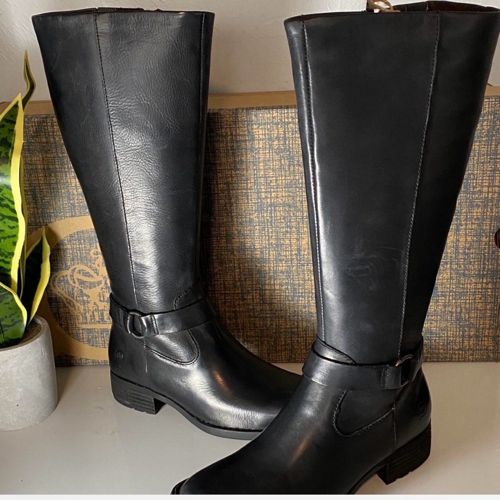 Born Black‎ Heeled Leather Boots